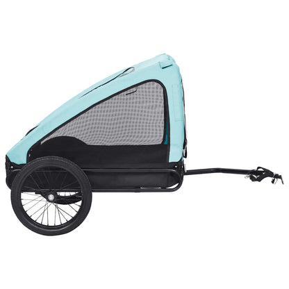 Pet Bike Trailer Blue and Black Oxford fabric (100% polyester), Steel