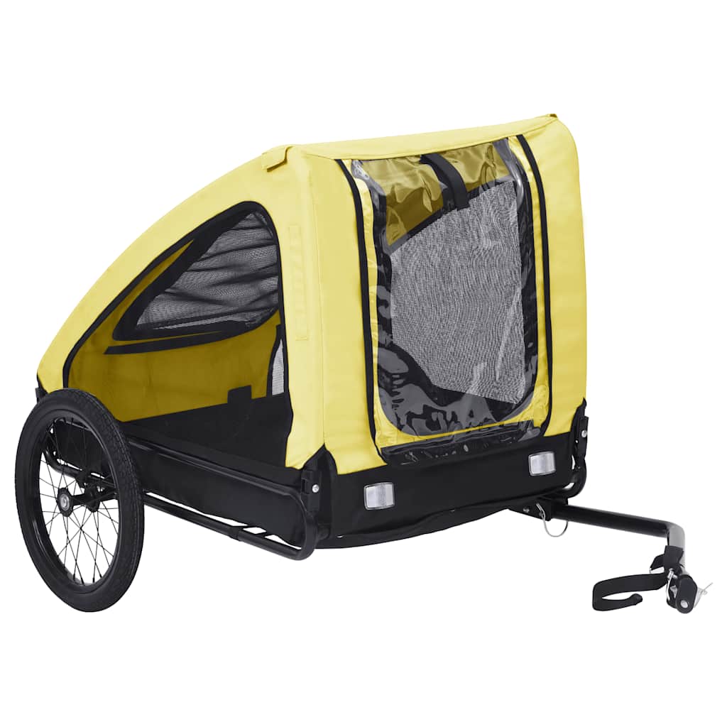 Pet Bike Trailer Yellow and black