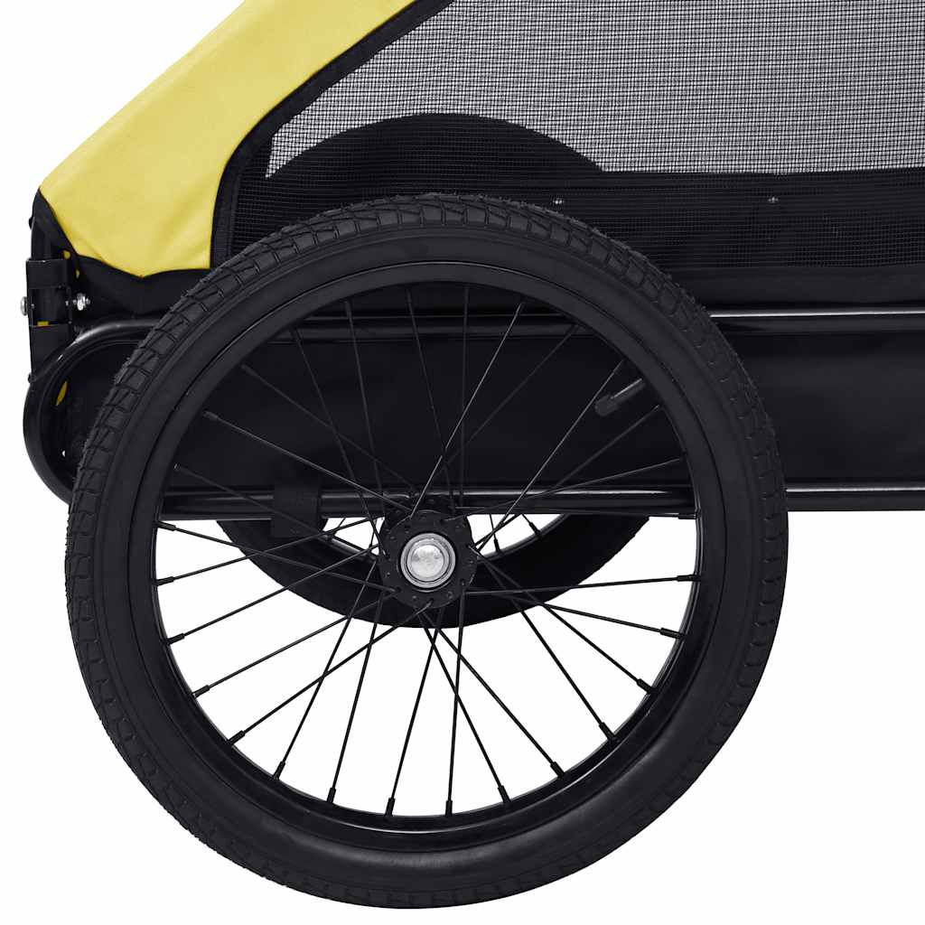 Pet Bike Trailer Yellow and black