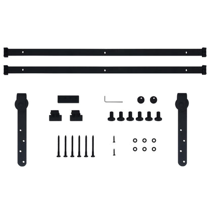 Mini Sliding Cabinet Door Kit Carbon Steel 78.7"