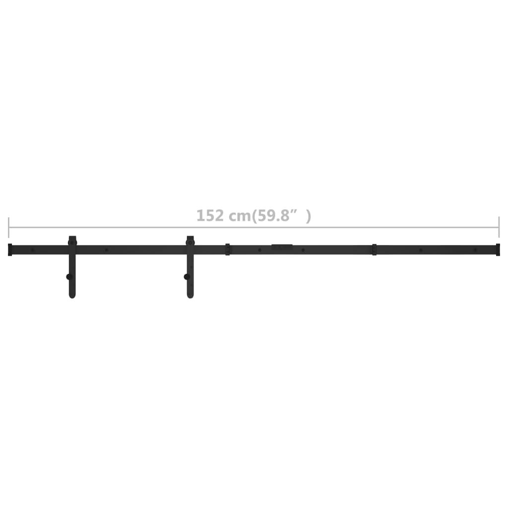 Mini Sliding Cabinet Door Kit Carbon Steel 59.8"
