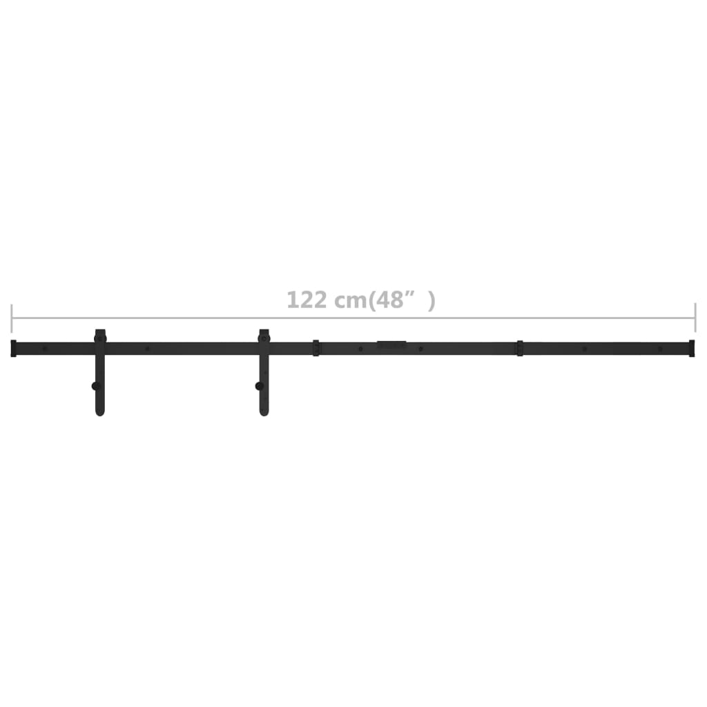 Mini Sliding Cabinet Door Kit Carbon Steel 48"