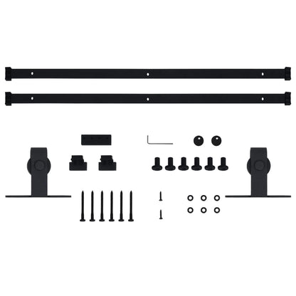 Mini Sliding Cabinet Door Kit Carbon Steel 72"