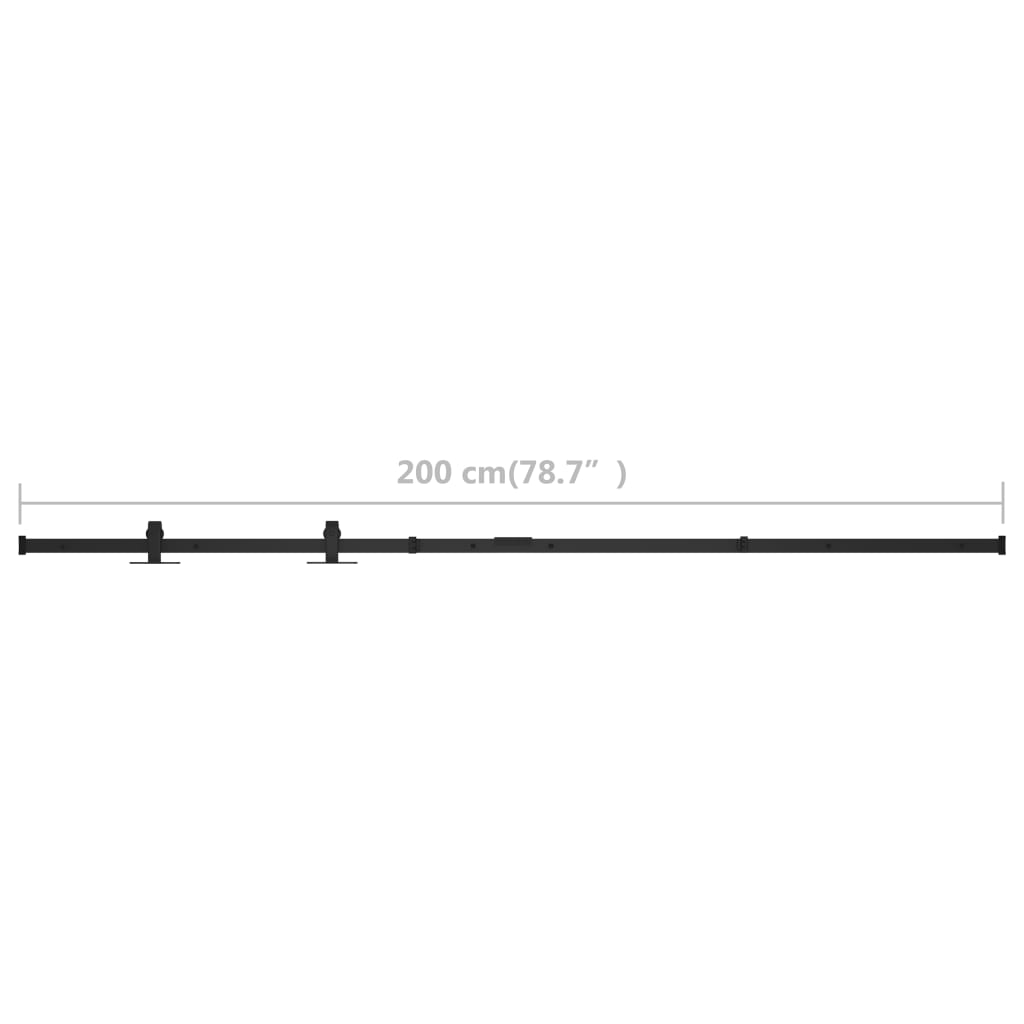 Mini Sliding Cabinet Door Kit Carbon Steel 78.7"