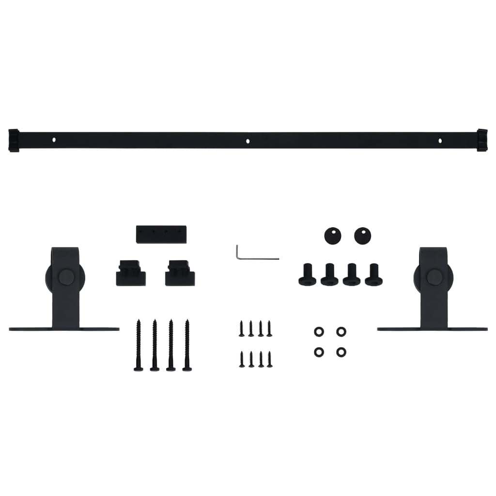 Mini Sliding Cabinet Door Kit Carbon Steel 48"
