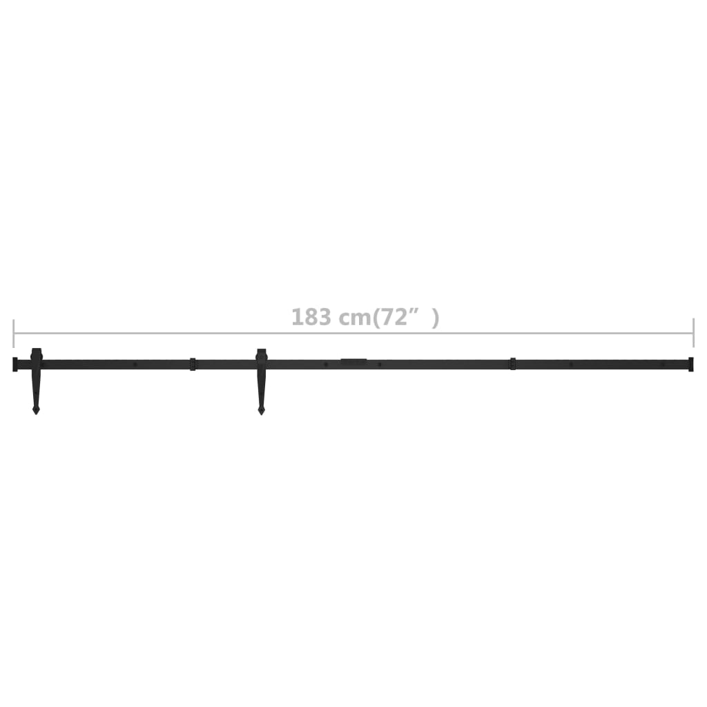 Mini Sliding Cabinet Door Kit Carbon Steel 72"