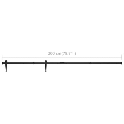Mini Sliding Cabinet Door Kit Carbon Steel 78.7"