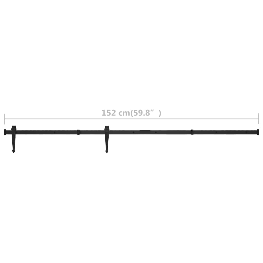 Mini Sliding Cabinet Door Kit Carbon Steel 59.8"