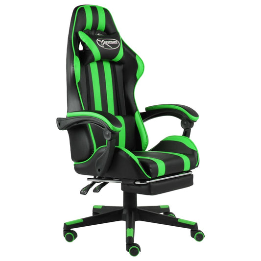 Chair Black and Green Faux leather (100% PVC), plywood, steel
