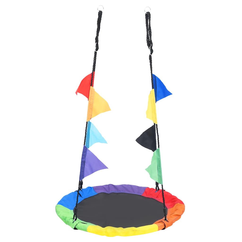 Swing Multicolor Oxford fabric, PP mat, Steel 40 in Diameter