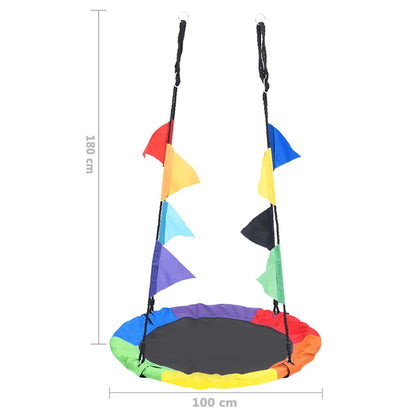 Swing Multicolor Oxford fabric, PP mat, Steel 40 in Diameter