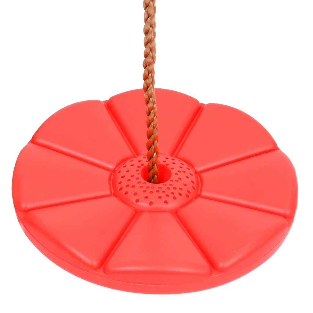 Plate Swing Red Polyethylene Large Swing Seat Round