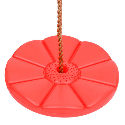 Plate Swing Red Polyethylene Large Swing Seat Round