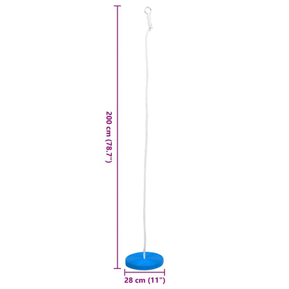Plate Swing Blue PE Large Height-Adjustable Plate Swing Round