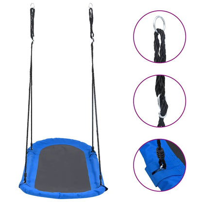 Nest Swing Blue and Black Steel Frame 64.9x27.6 in