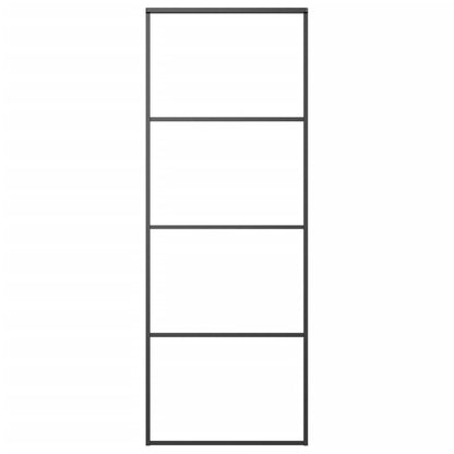 Sliding Door Aluminum and ESG Glass 29.9"x80.7" Black