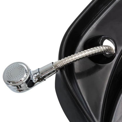 Shampoo Chair Black Faux leather, Plywood, Pine wood Standard