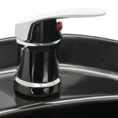 Shampoo Chair Black Faux leather, Plywood, Pine wood Standard