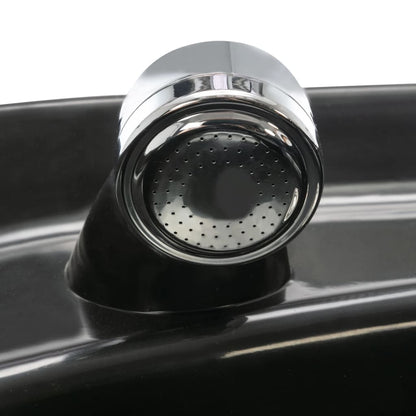 Shampoo Chair Black Faux leather, Plywood, Pine wood Standard