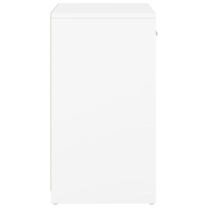 Shoe Bench White 37.2x12.2x22.4" Engineered Wood