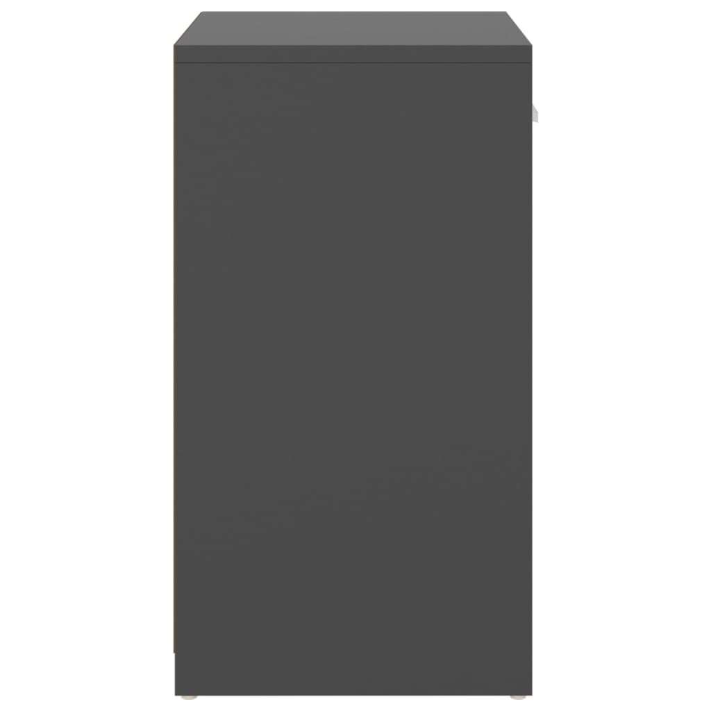 Shoe Bench Grey 37.2x12.2x22.4" Engineered Wood