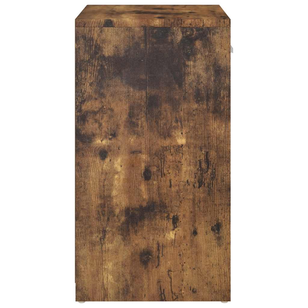 Shoe Bench Smoked Oak 37.2x12.2x22.4" Engineered Wood