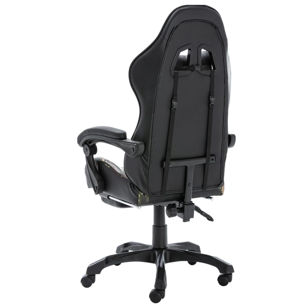 Racing Chair Black and Camouflage Faux Leather