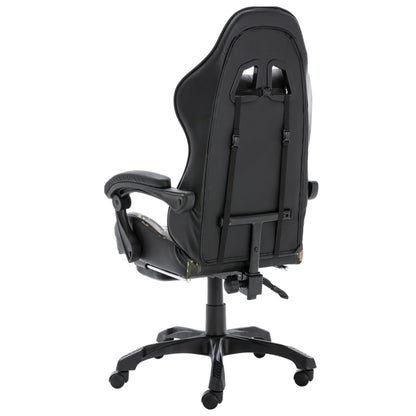 Racing Chair Black and Camouflage Faux Leather