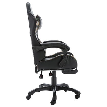 Racing Chair Black and Camouflage Faux Leather