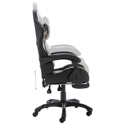 Racing Chair Black and Camouflage Faux Leather