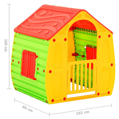 Playhouse Red, Green, Yellow 100% PP (polypropylene) UV-resistant