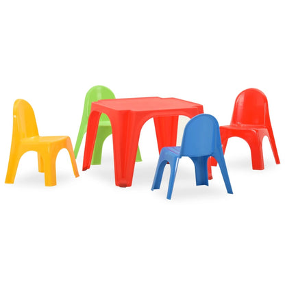 Kids Table And Chair Red, green, yellow, blue 100% PP (polypropylene)