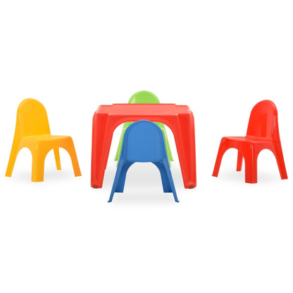Kids Table And Chair Red, green, yellow, blue 100% PP (polypropylene)