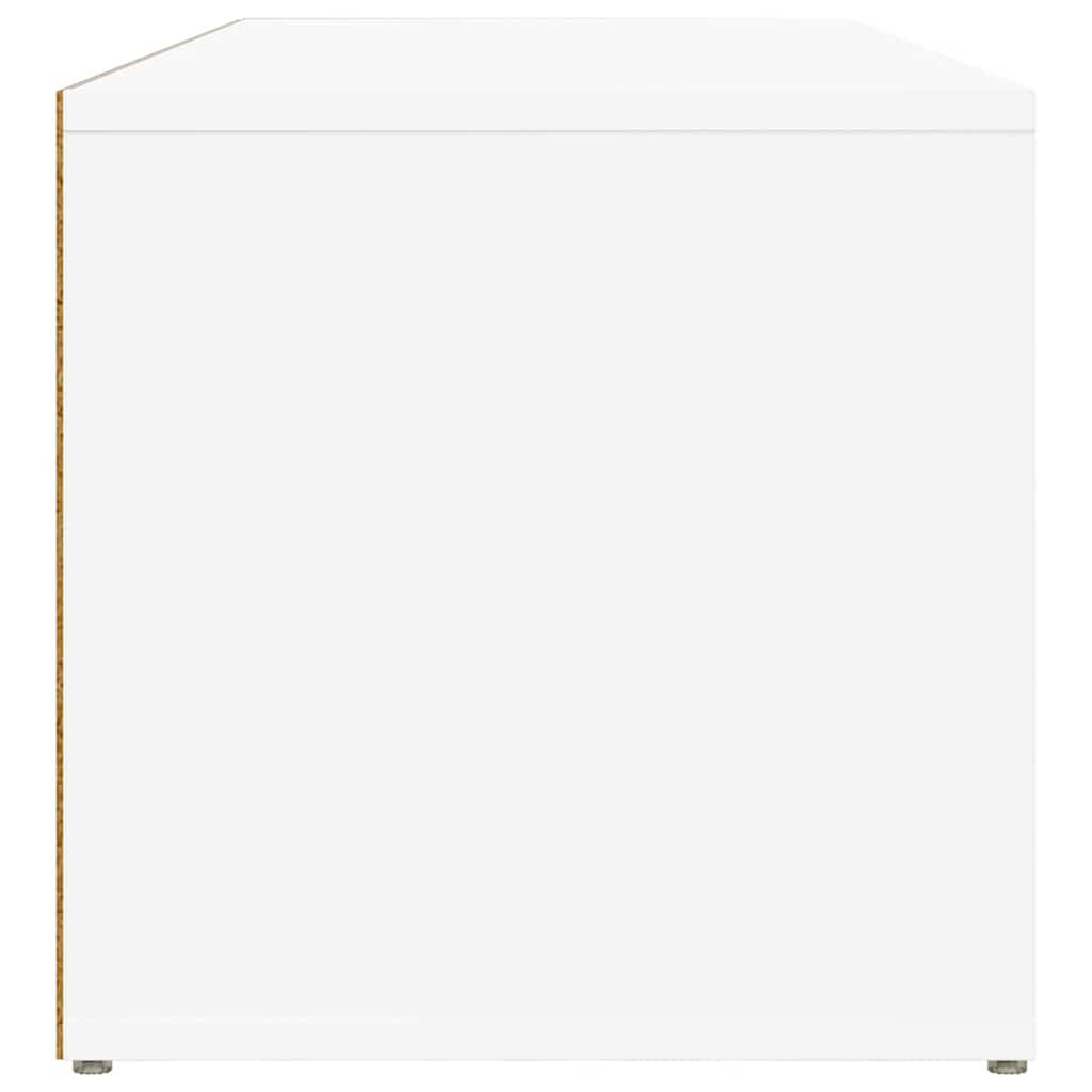 Shoe Storage Bench White 41.3x13.8x13.8" Engineered Wood