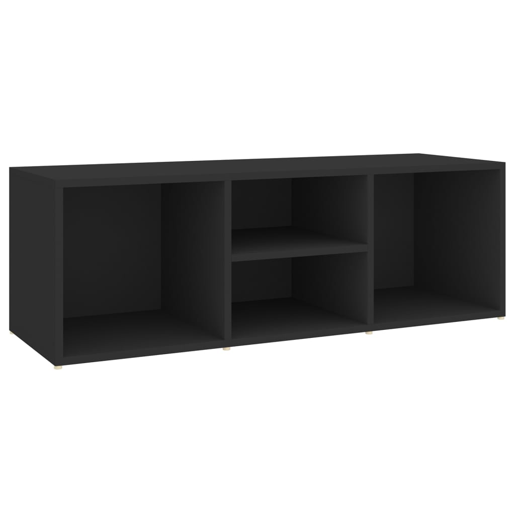 Shoe Storage Bench Black 41.3x13.8x13.8" Engineered Wood