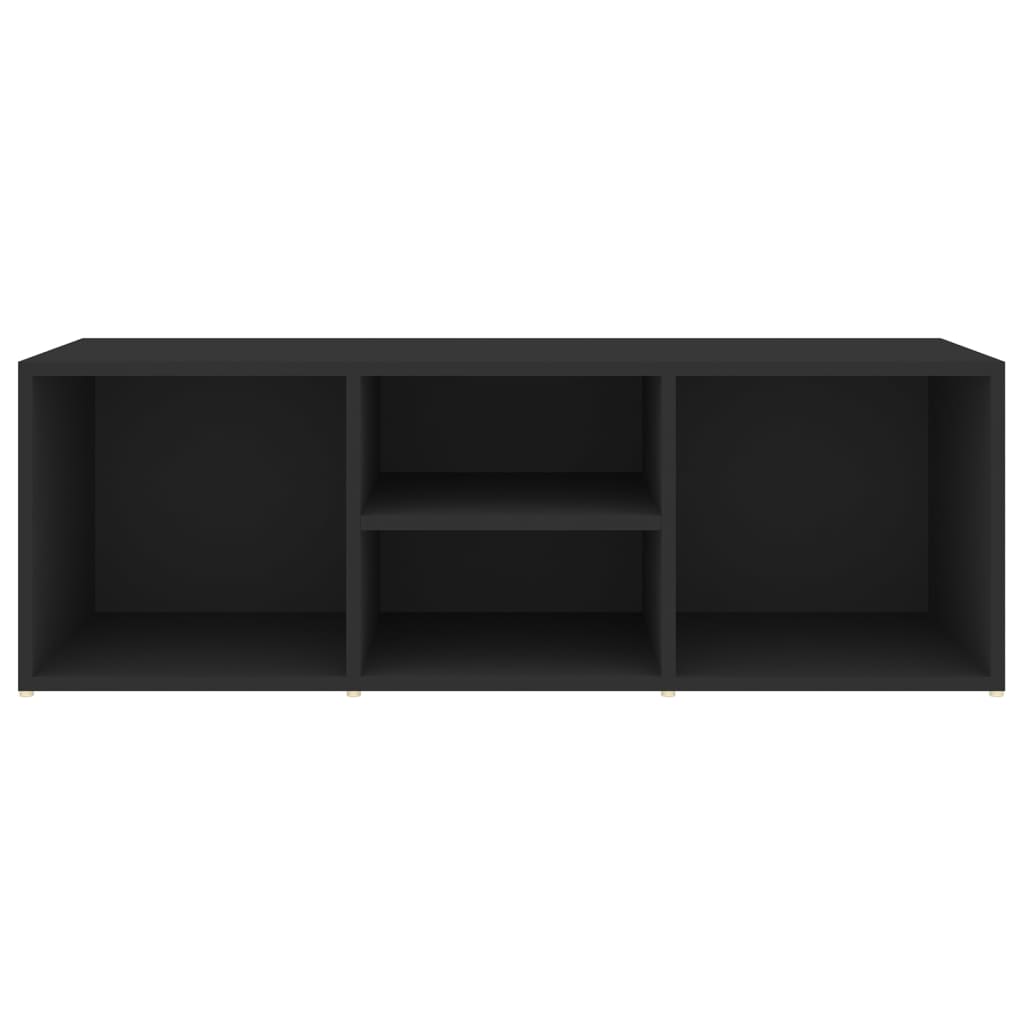 Shoe Storage Bench Black 41.3x13.8x13.8" Engineered Wood