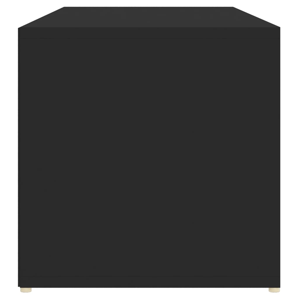 Shoe Storage Bench Black 41.3x13.8x13.8" Engineered Wood