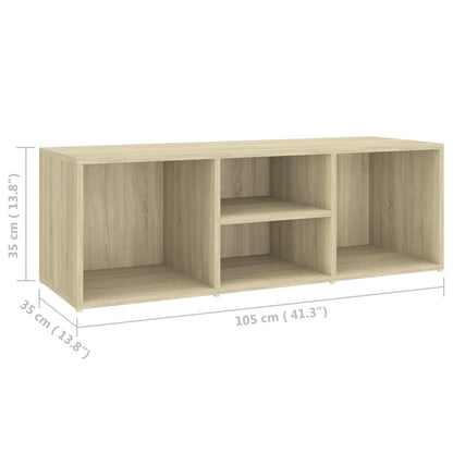 Shoe Storage Bench Sonoma Oak 41.3x13.8x13.8" Engineered Wood