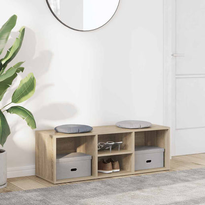 Shoe Storage Bench Sonoma Oak 41.3x13.8x13.8" Engineered Wood