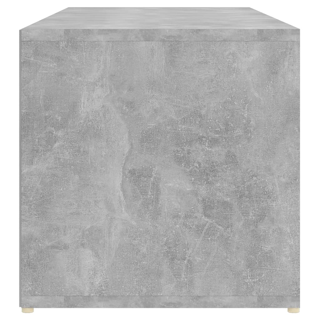 Shoe Storage Bench Concrete Grey 41.3x13.8x13.8" Engineered Wood