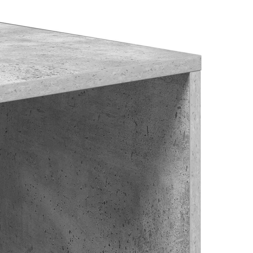 Shoe Storage Bench Concrete Grey 41.3x13.8x13.8" Engineered Wood