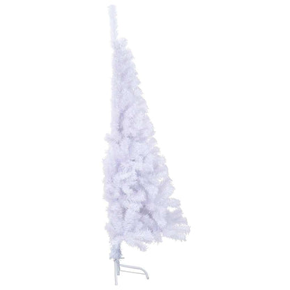 Artificial Half Christmas Tree with Stand White 5 ft PVC