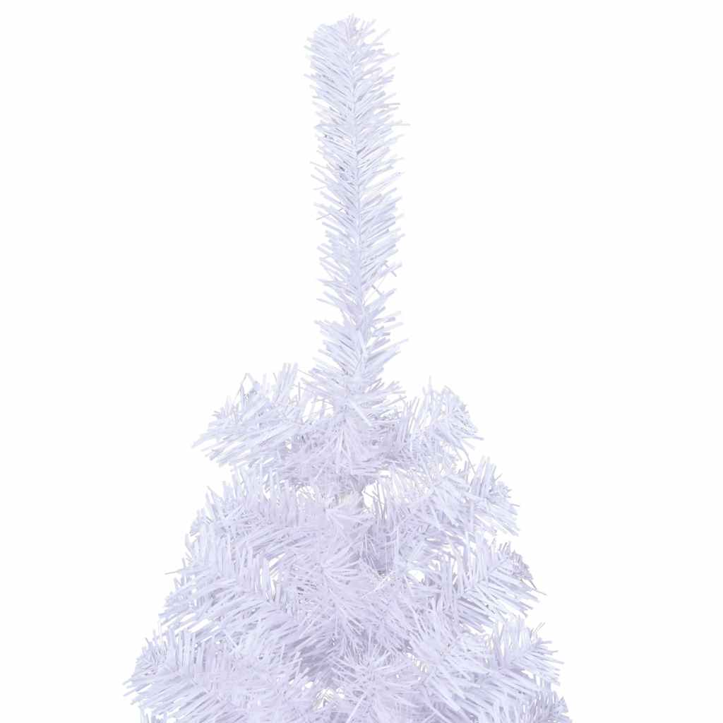 Artificial Half Christmas Tree with Stand White 5 ft PVC