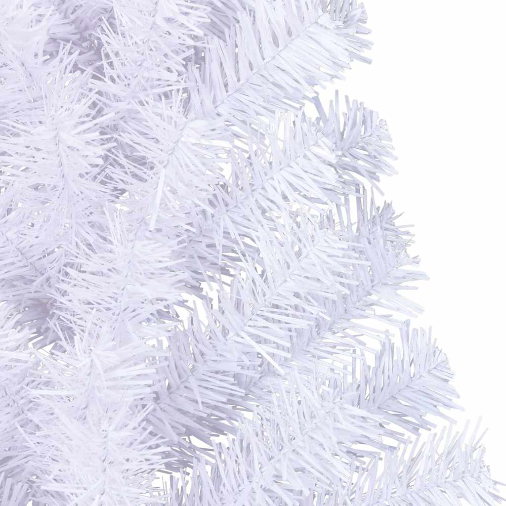 Artificial Half Christmas Tree with Stand White 5 ft PVC