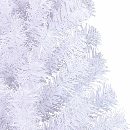 Artificial Half Christmas Tree with Stand White 5 ft PVC