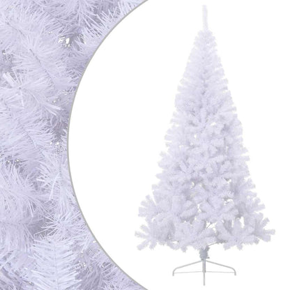 Artificial Half Christmas Tree with Stand White 6 ft PVC