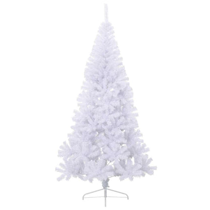 Artificial Half Christmas Tree with Stand White 6 ft PVC