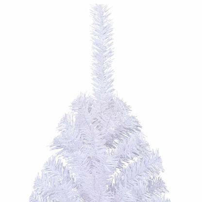 Artificial Half Christmas Tree with Stand White 6 ft PVC