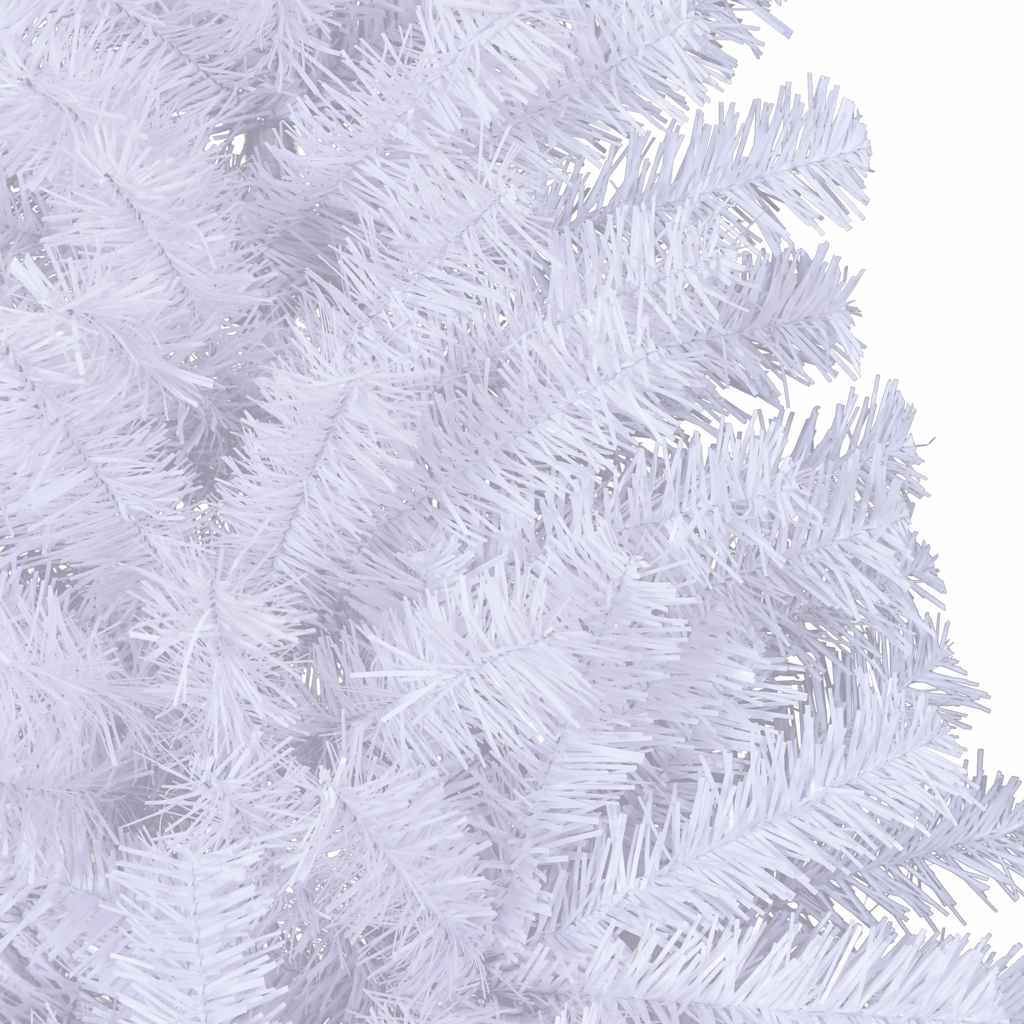 Artificial Half Christmas Tree with Stand White 6 ft PVC