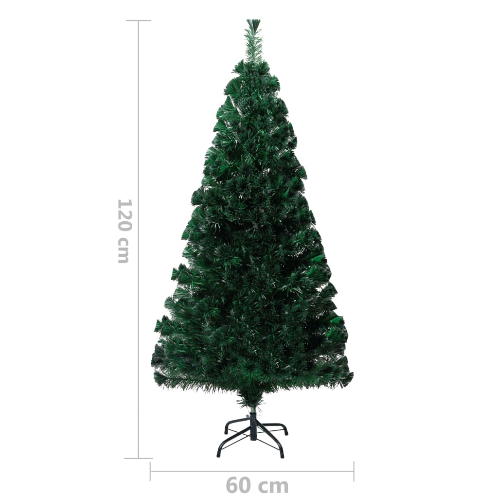 Artificial Christmas Tree with Stand Green 4 ft Fiber Optic